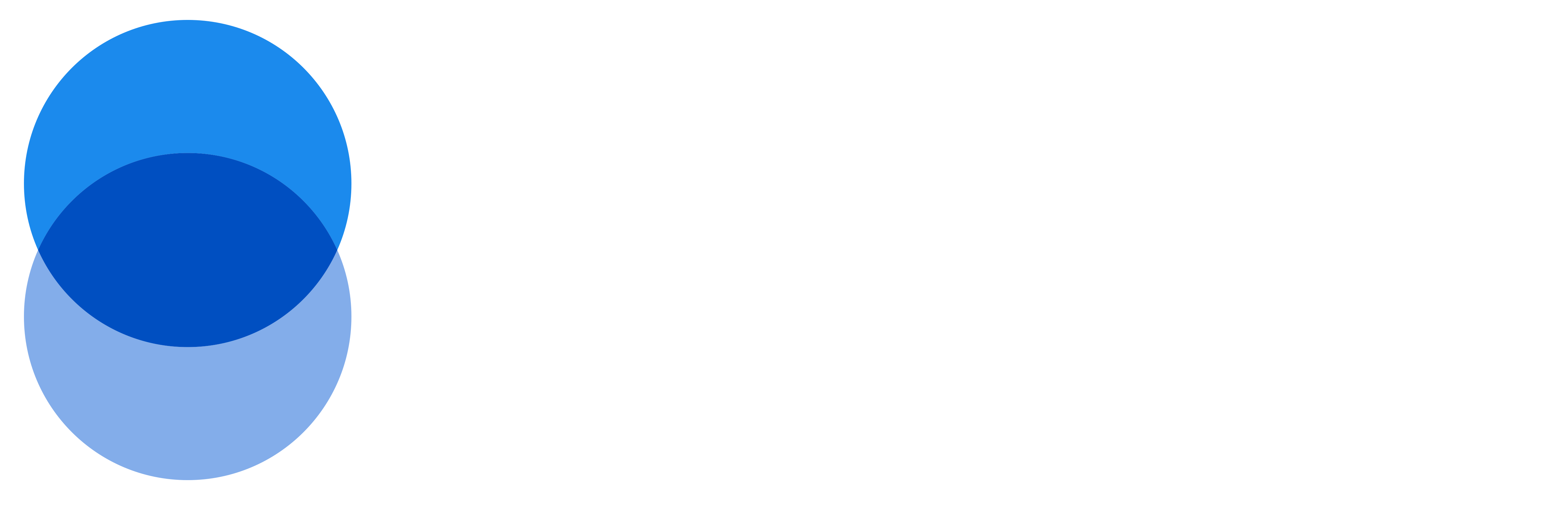 Logo blue White